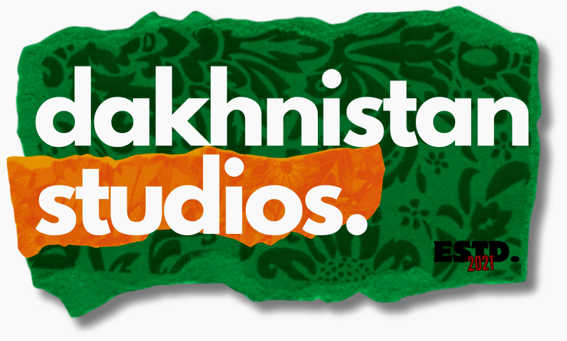 Green and orange Dakhnistan Studios textile-style logo